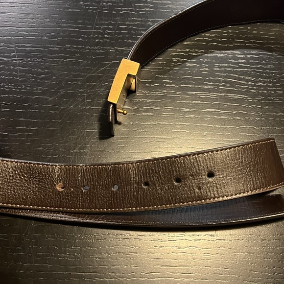 Louis Vuitton 40MM Utah Leather LV Initials Brown Leather Belt 110/44 - Picture 2 of 5